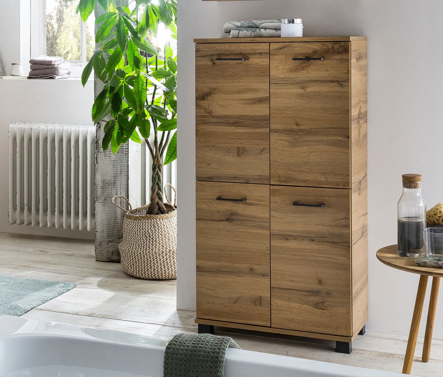 Thumbnail - Tchibo - Hängeschrank »O 300 Nora« - 30,5x20,5x71cm - schwarz - Holz / Metall