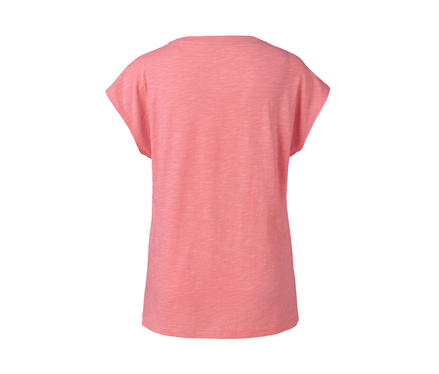 Rosa T-Shirt mit Stickerei von hinten.