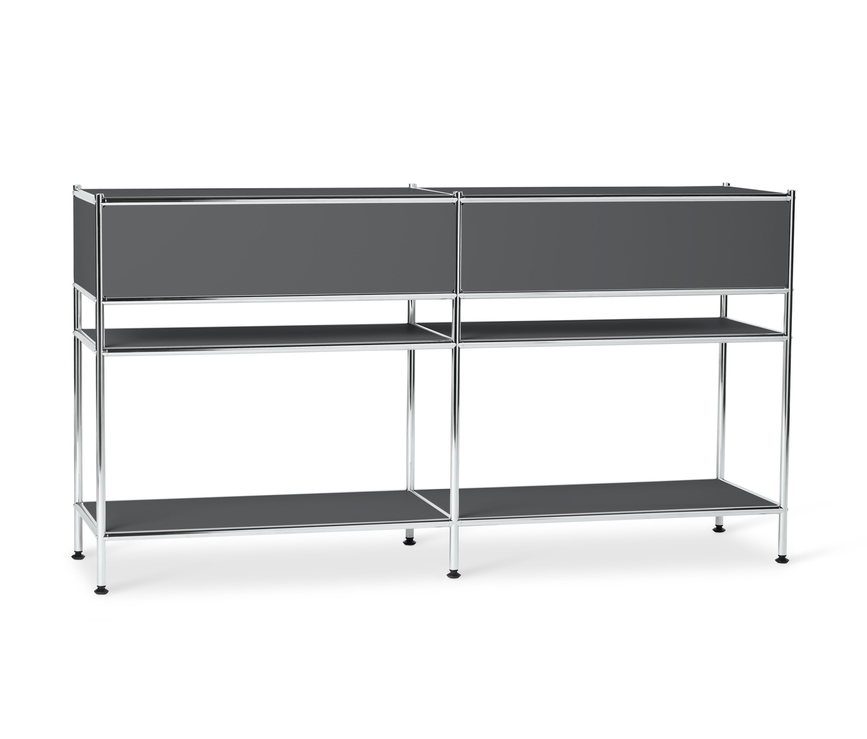 Tchibo - Konsole Metall »Cn3« mit 2 Schubladen - 152x40x82cm - chrom - Metall / Stahl / Aluminium