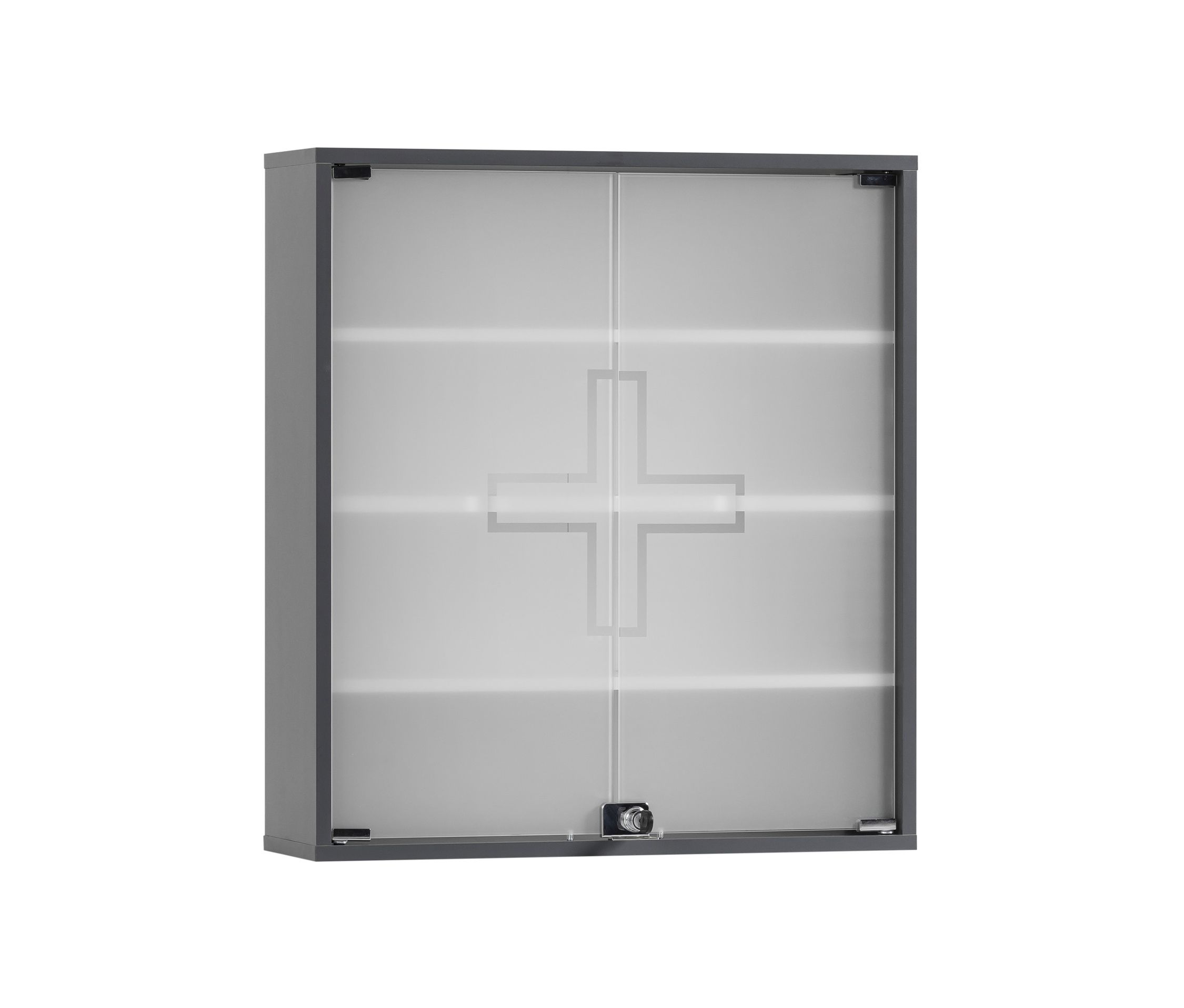 Tchibo - Medikamentenschrank »Wido« - 64x19,6x71cm - anthrazit - Holz / Glas / Metall
