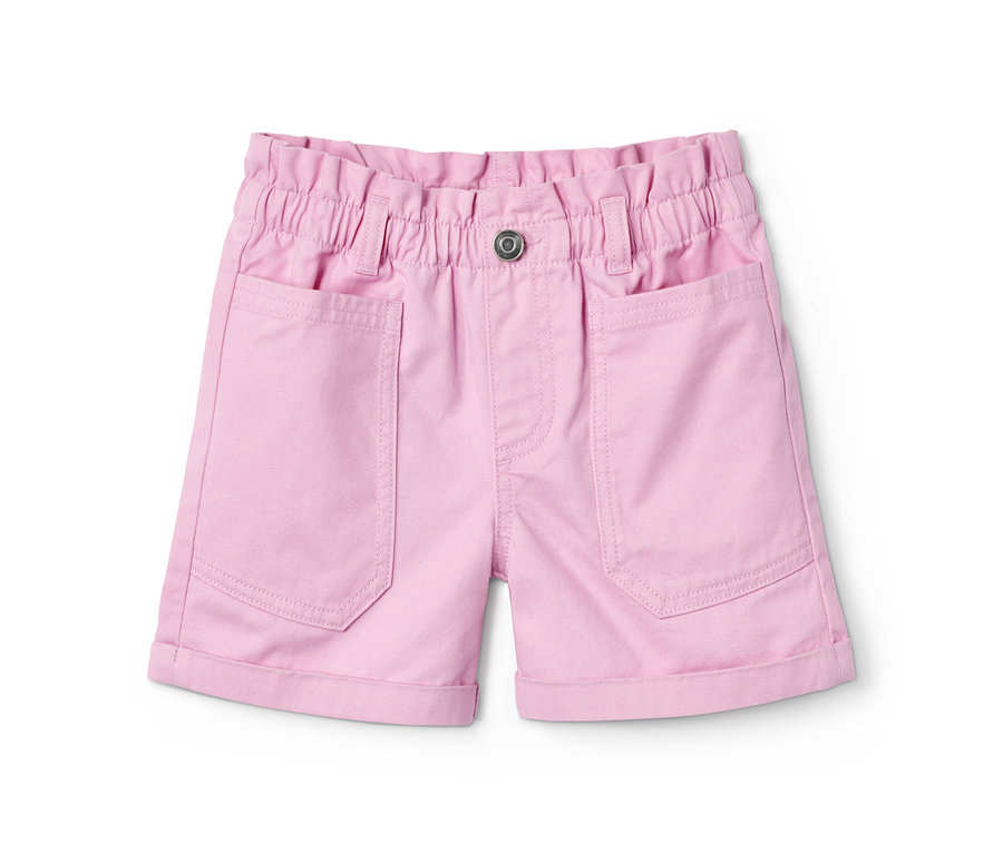 Rosa Denim-Shorts aus Bio-Baumwolle mit Taschen.