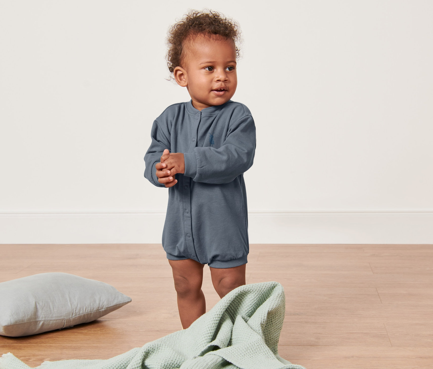 Thumbnail - Tchibo - Baby-Sweat-Strampler - Newborn - Gr. 50/56 - dunkelblau