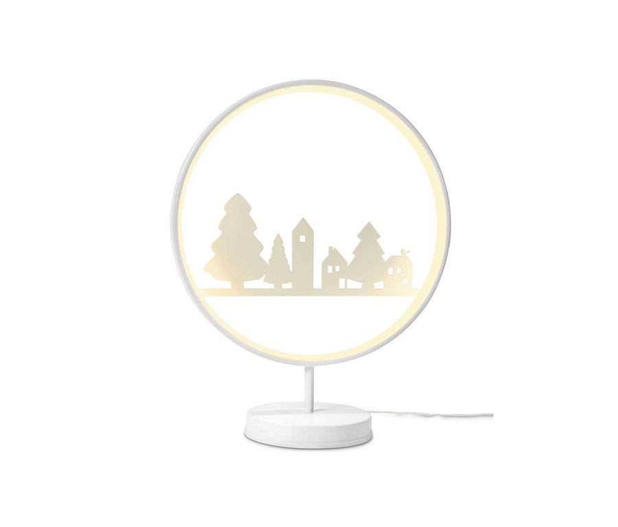 LED-Metallring »Winterlandschaft« mit Winterlandschaftsmotiv.