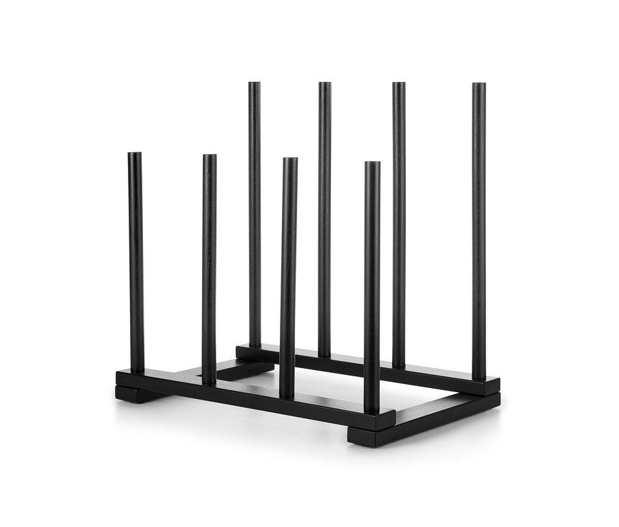 Schwarzer Stiefelhalter.