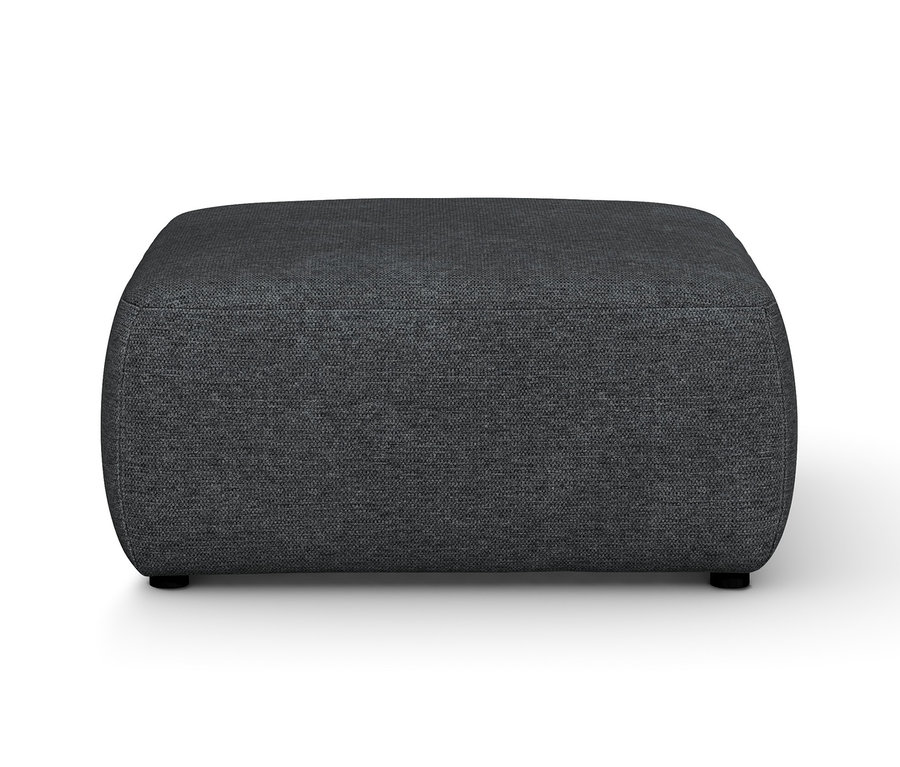 Anthrazitfarbener DOMO collection Hocker »Cesena« vor einem weißen Hintergrund.