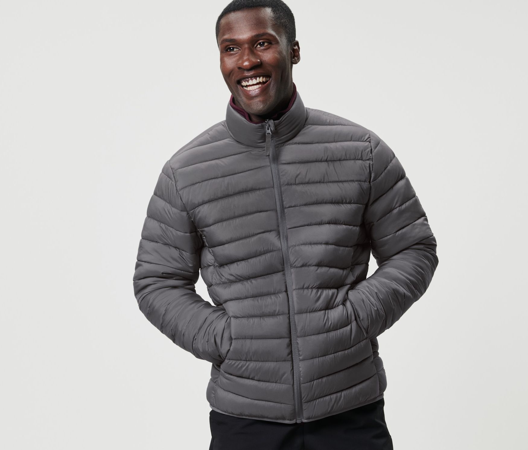 Thumbnail - Tchibo - Verstaubare Steppjacke - Herren - Gr. M - dunkelgrau