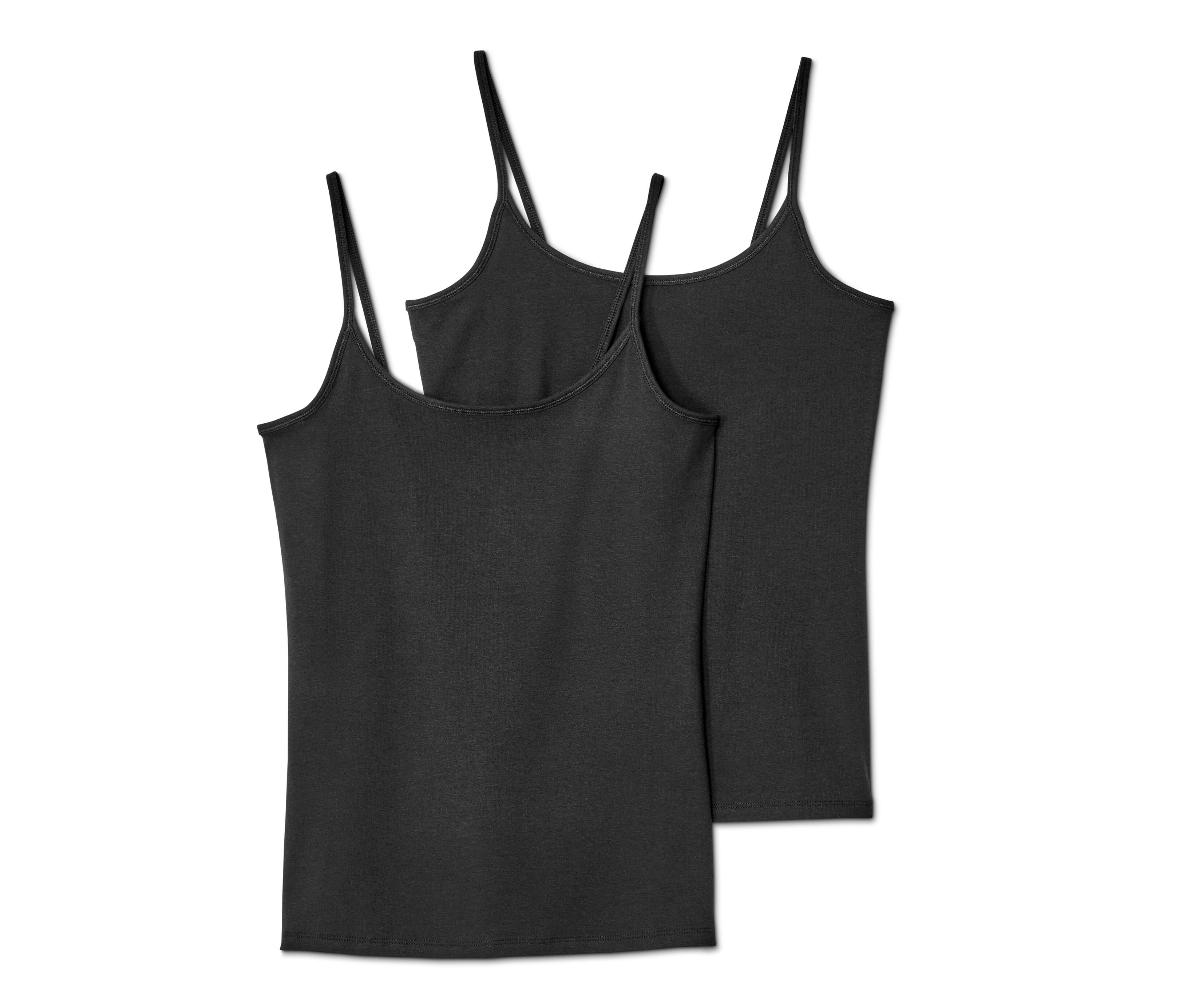 Tchibo - 2 Spaghetti-Hemdchen - Damen - Gr. S - schwarz