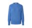Blauer Feinstrickpullover.