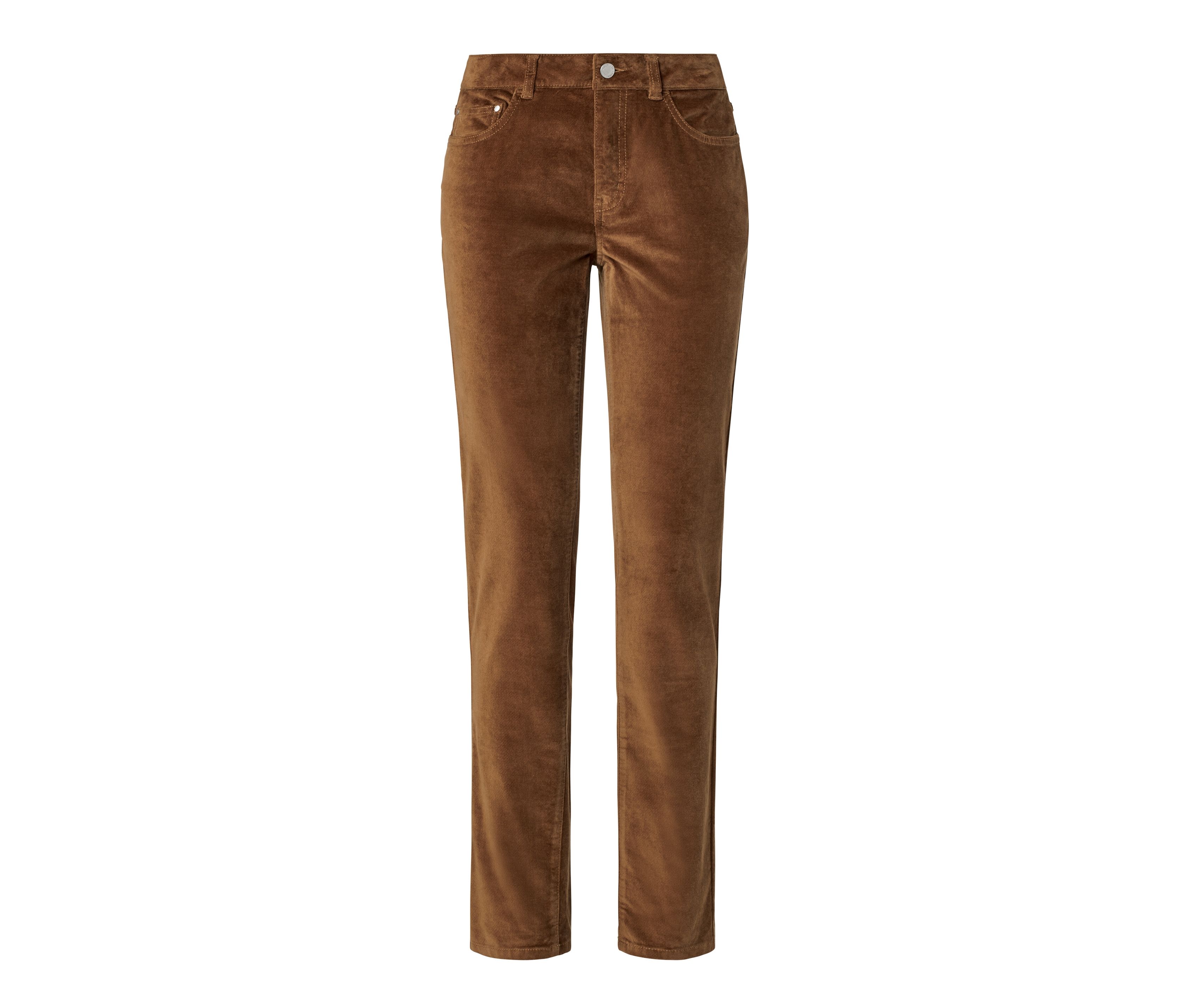 Tchibo - Samthose - Damen - Gr. 38 - cognac