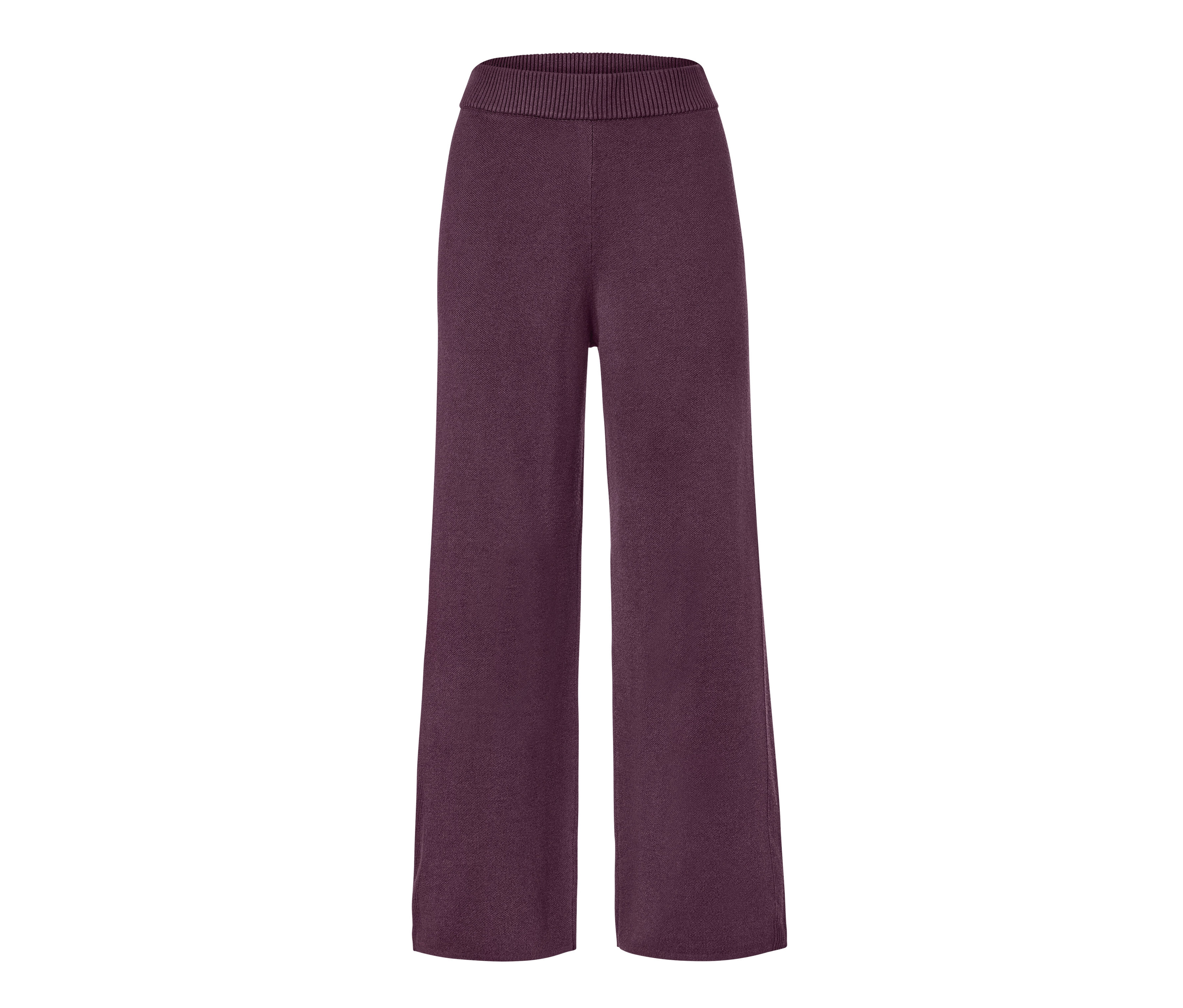 Tchibo - Lounge-Hose aus Strick - Damen - Gr. S - dunkellila