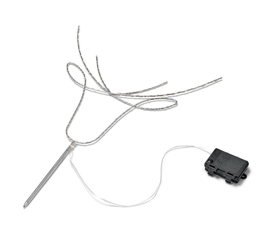 LED-Rentierkopf auf weißem Hintergrund.