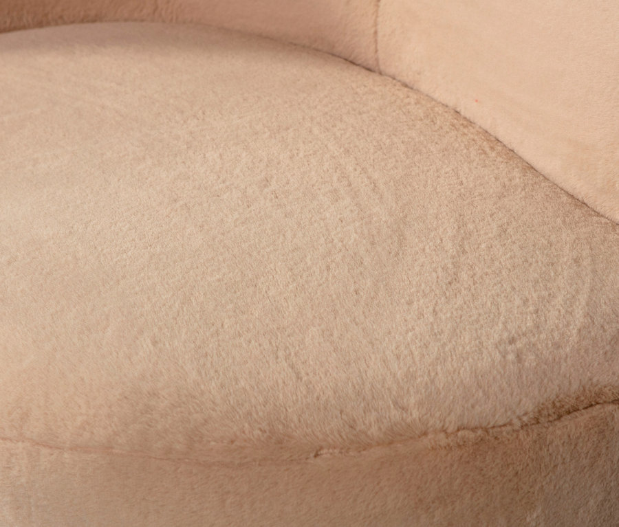 Detailansicht der linken Seite des Woood Sofas, »Stone«.