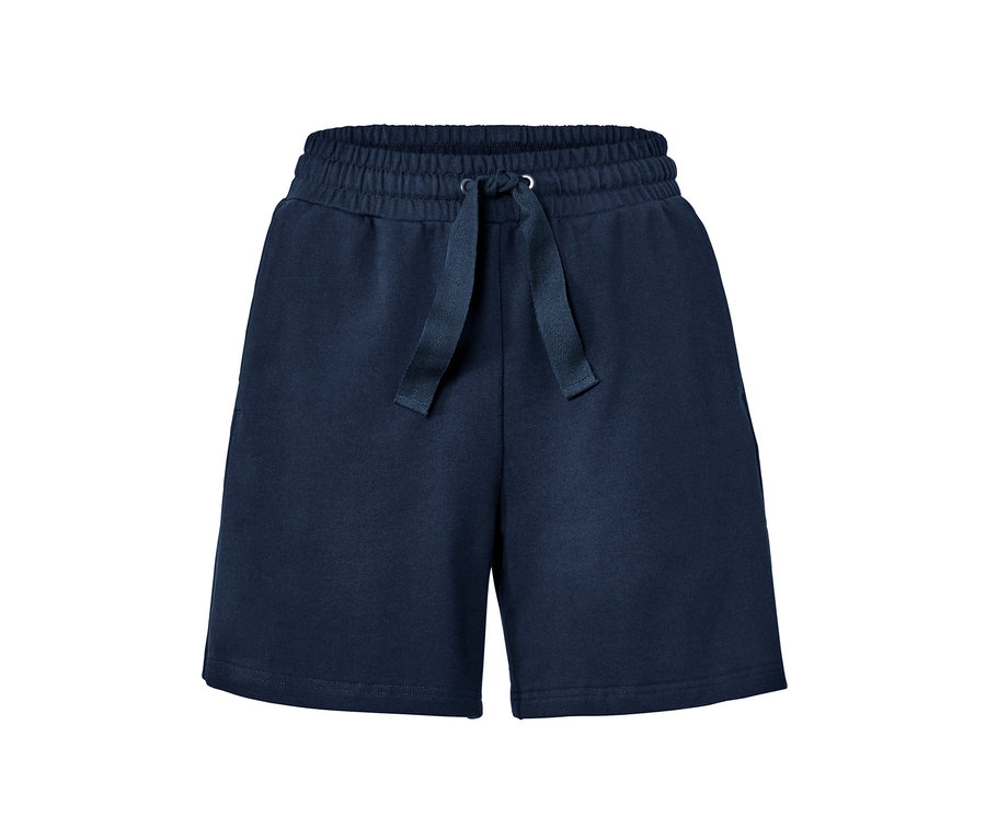 Marineblaue Sport-Sweatshorts.