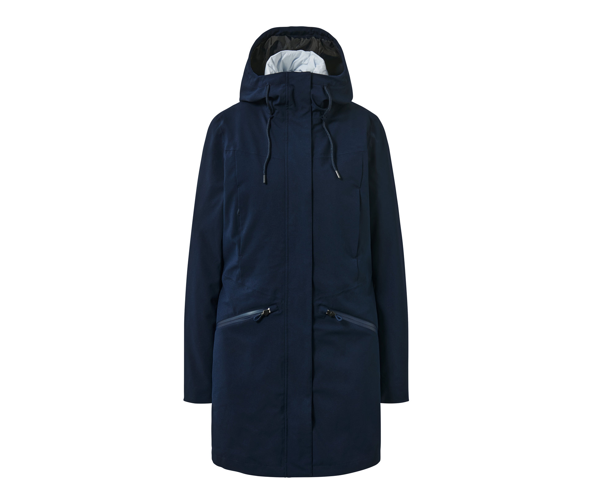 In-1-Outdoormantel - Damen - Gr. 42 - dunkelblau - dunkelblau