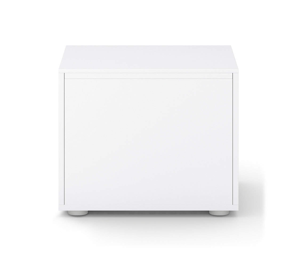 Weiße Sitzbank, ca. 50 cm.