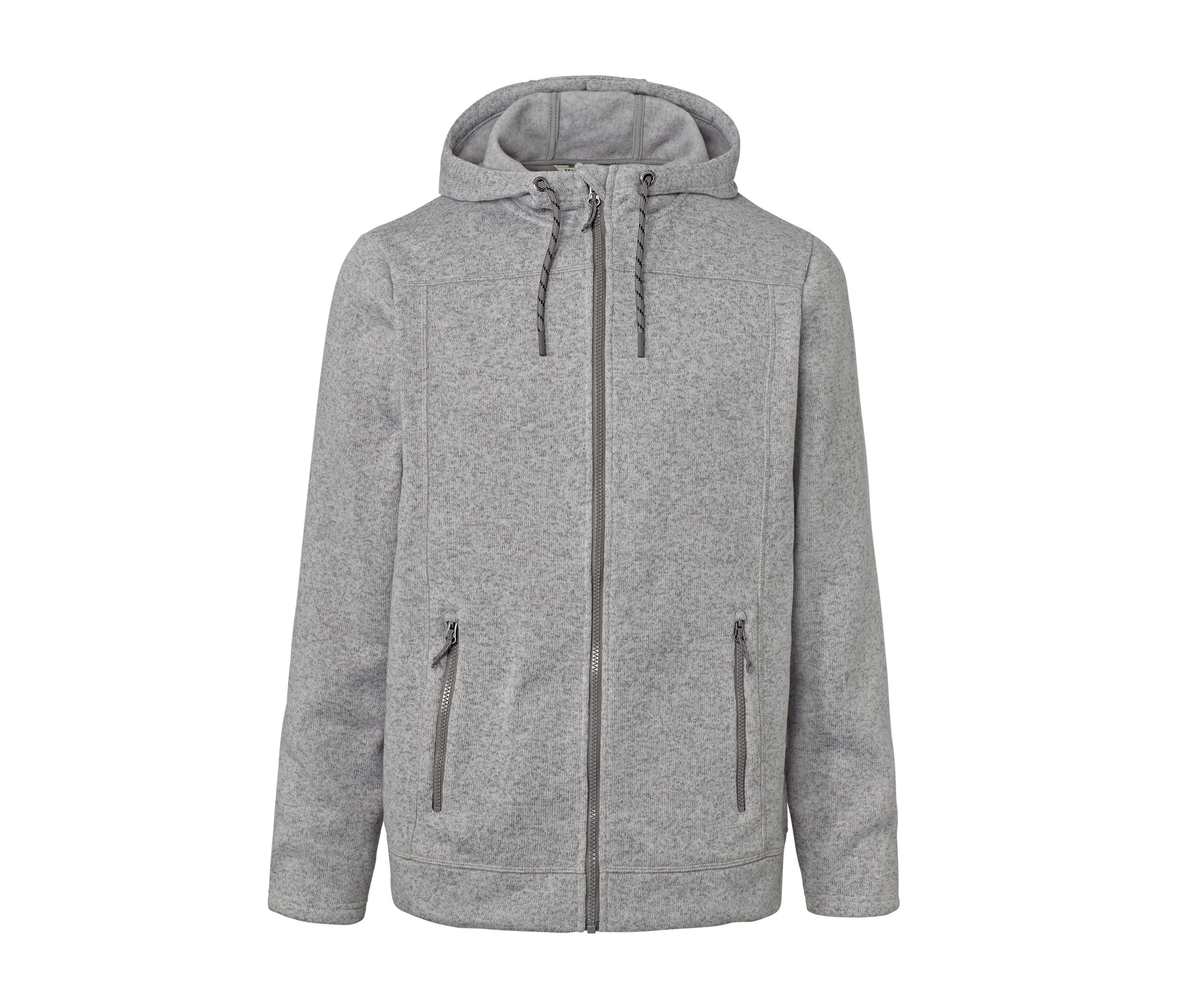 Tchibo - Strickfleece-Jacke - Herren - Gr. M - grau