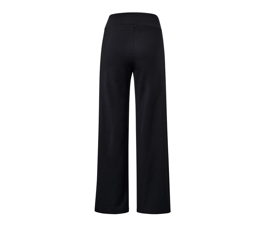 Schwarze Thermohose »Wide Leg« von hinten.
