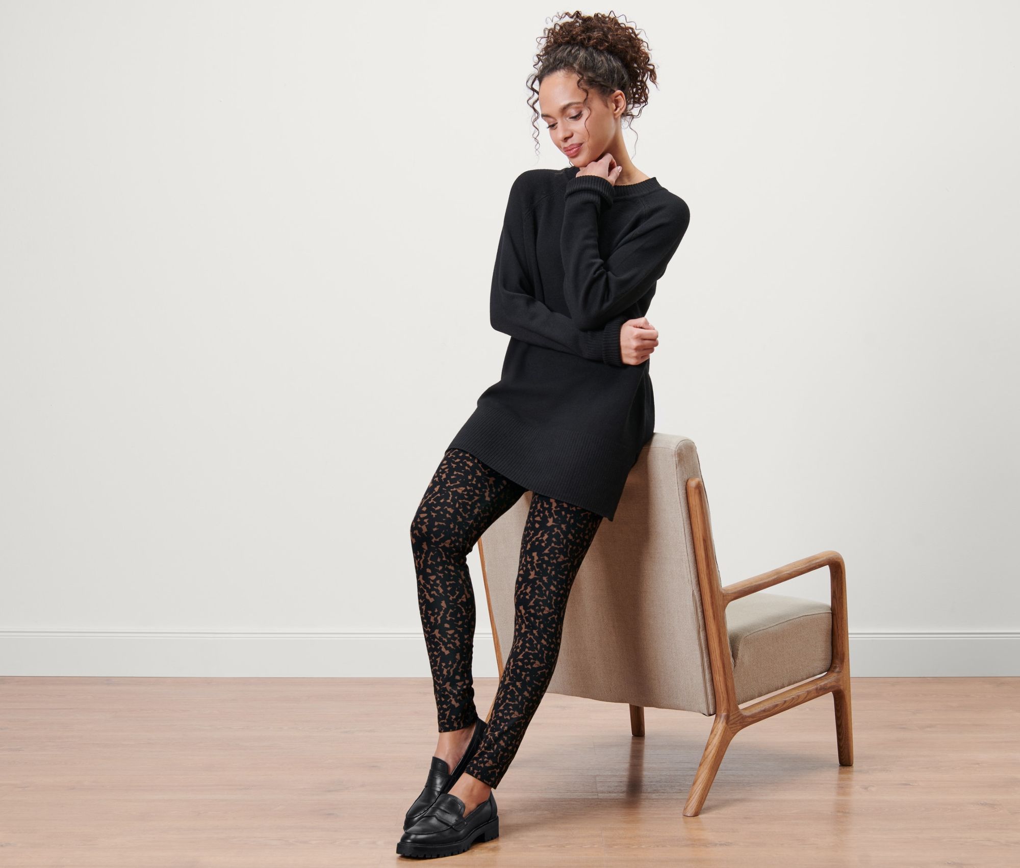 Thumbnail - Tchibo - Bedruckte Leggings - Damen - Gr. S - schwarz/print