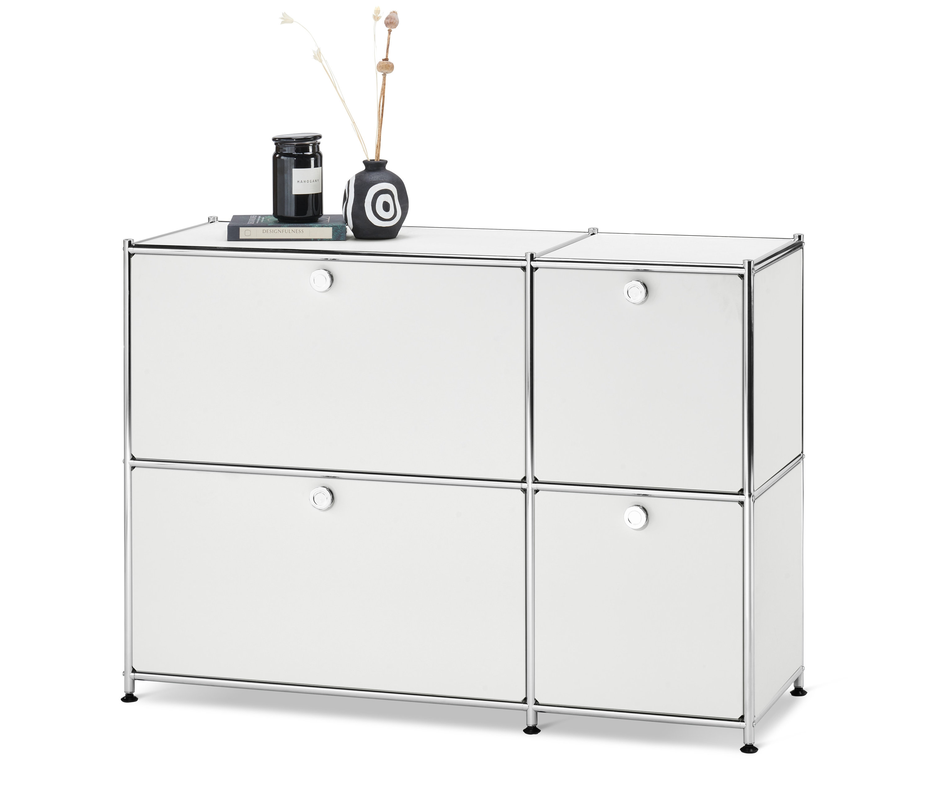 Tchibo - Sideboard »Cn3« mit 4 Klappen - 115,5x40x82,5cm - chrom - Stahl / Aluminium / Kunststoff