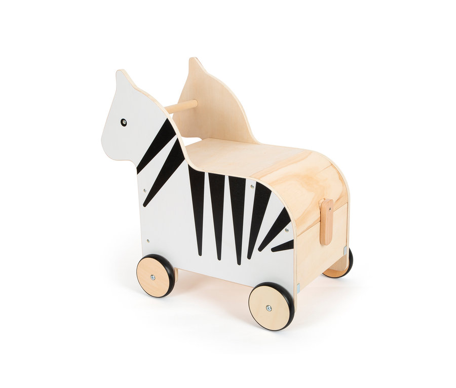 small foot Spielzeugkiste Zebra »Wildlife« aus Holz mit Rädern.