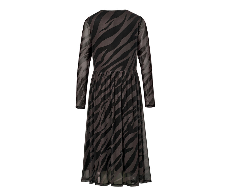 Ein bedrucktes Mesh-Kleid.