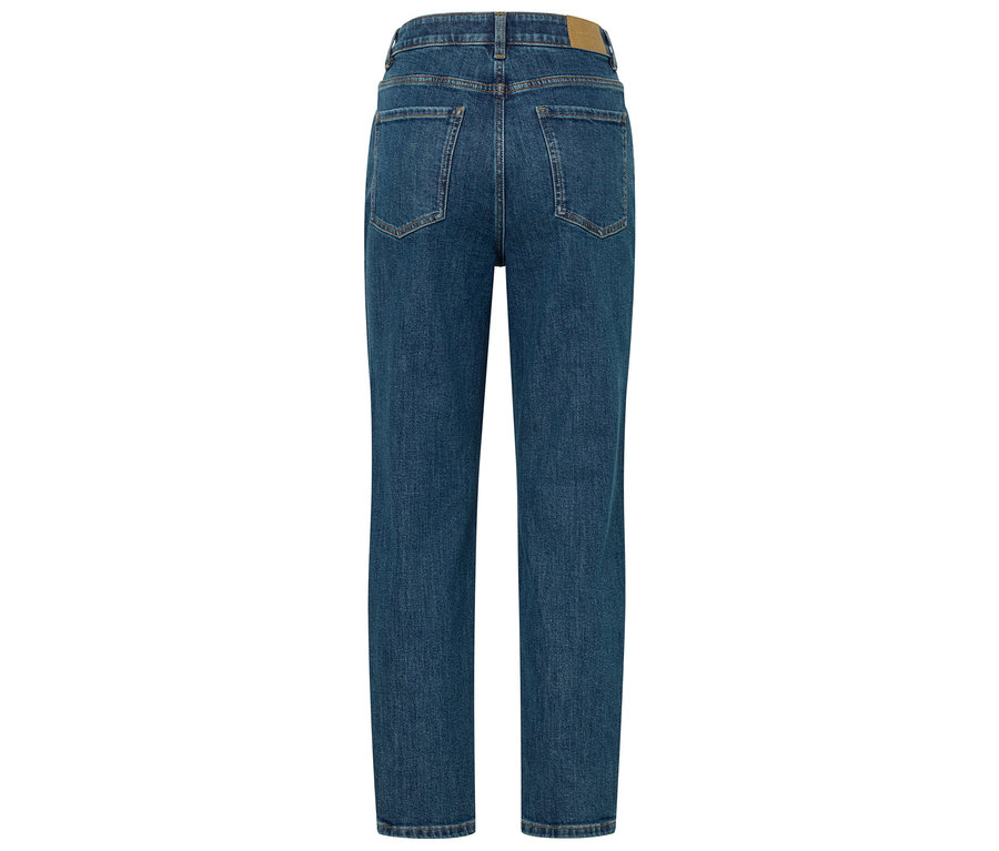 Rückansicht der blauen Mom Jeans – Fit »Nyla«.