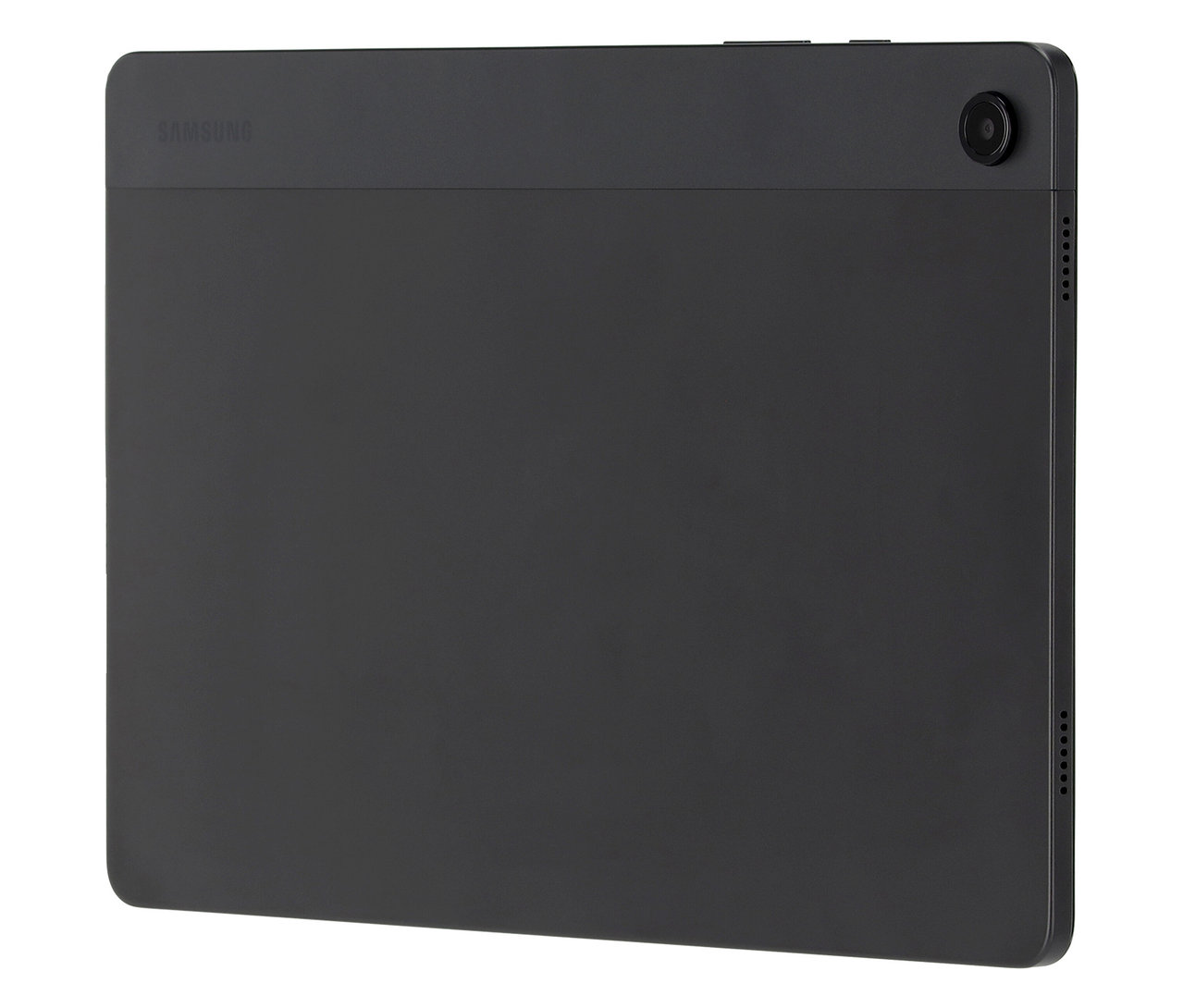 Schwarzes Samsung Galaxy Tab A9+ X216 5G 11" 4 GB 64 GB Tablet von hinten gezeigt.