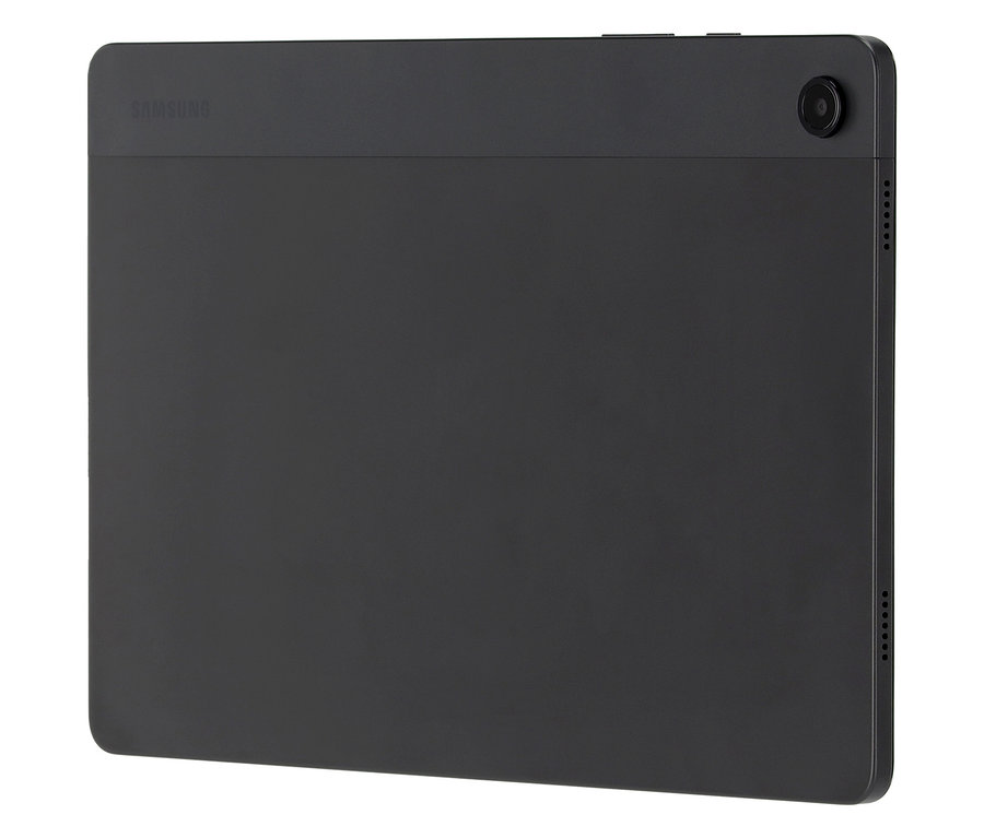 Schwarzes Samsung Galaxy Tab A9+ X216 5G 11" 4 GB 64 GB Tablet von hinten gezeigt.