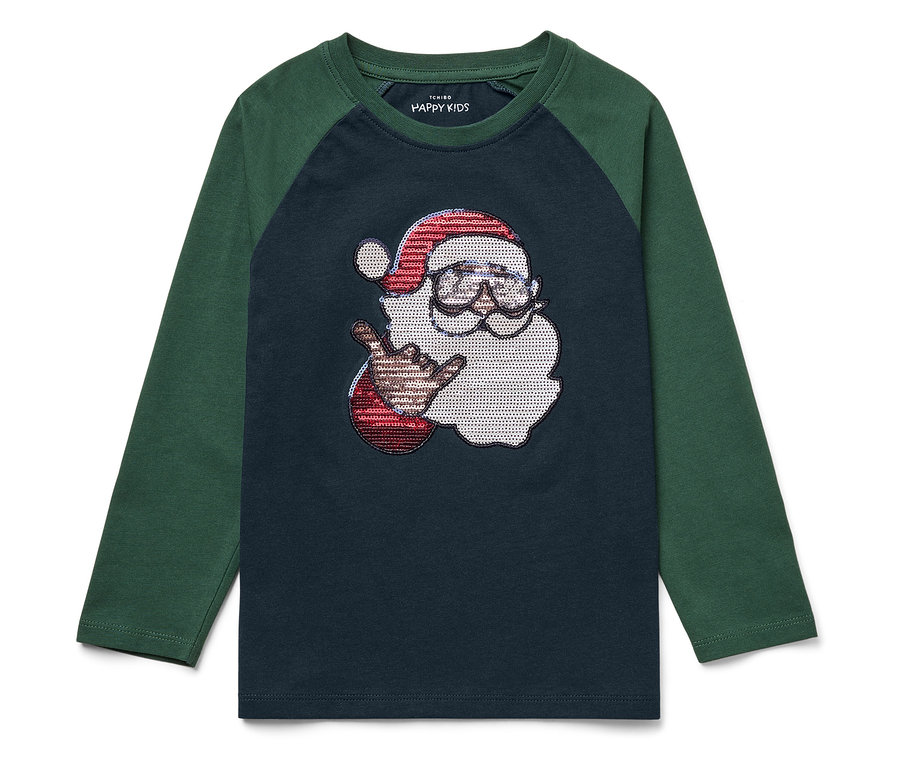 Langarmshirt mit Santa Claus Motiv.