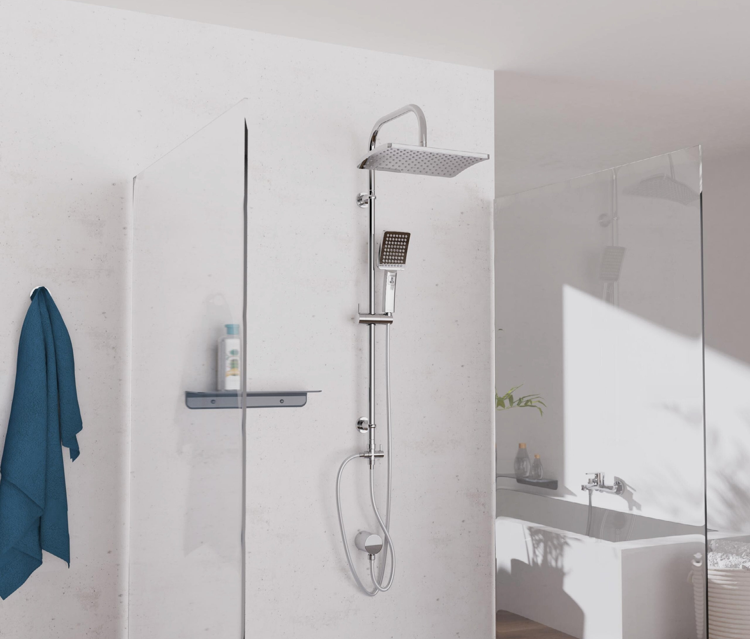 Thumbnail - Tchibo - Überkopfbrause-Set »Mallorca« - chrom