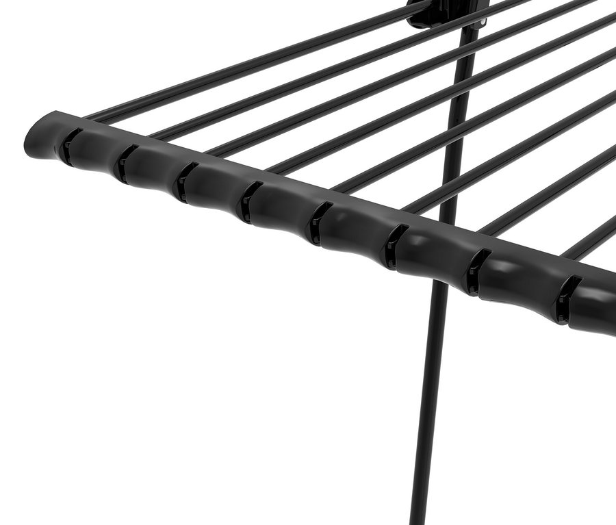 Detailansicht eines schwarzen Teleskop-Wäscheständers »Ultra«.