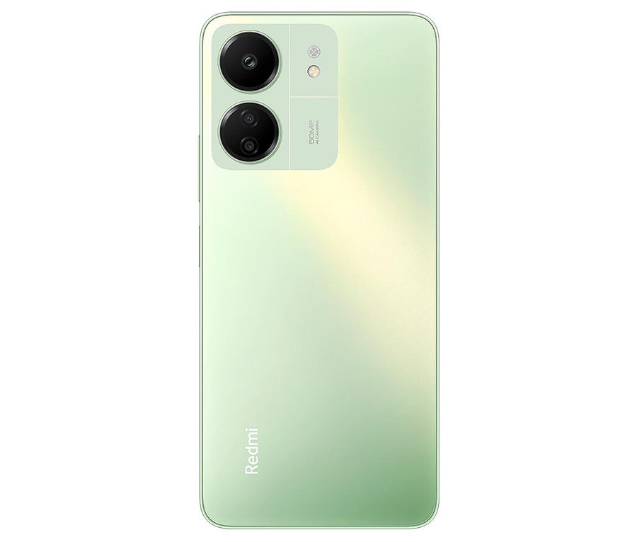 Rückseite des Xiaomi Redmi 13C 128 GB Clover Green.