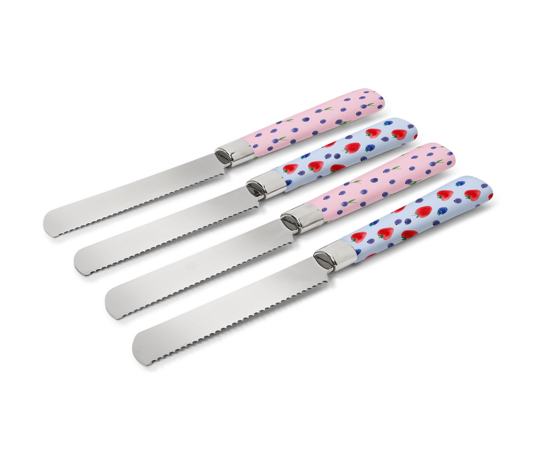 Tchibo - 4 Frühstücksmesser - silber