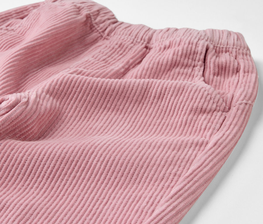 Detailansicht einer Kinder-Pull on pants – Fit »Mika«, altrosa.