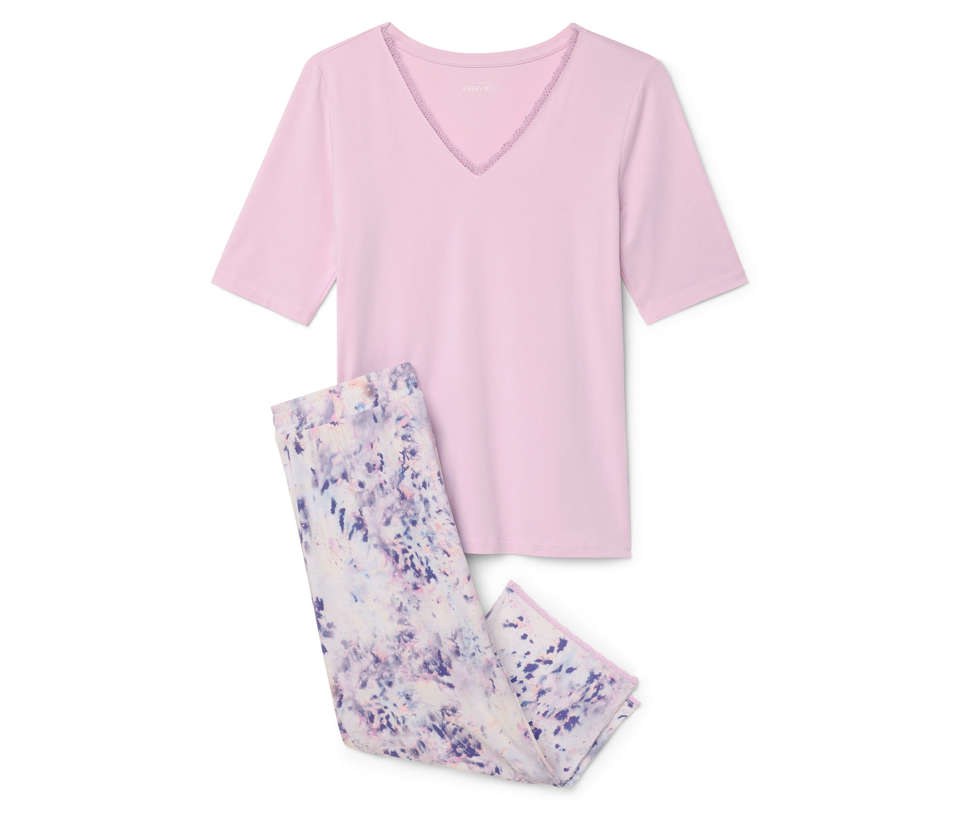 Pyjama-Set - Damen - Gr. XL - rosa - rosa