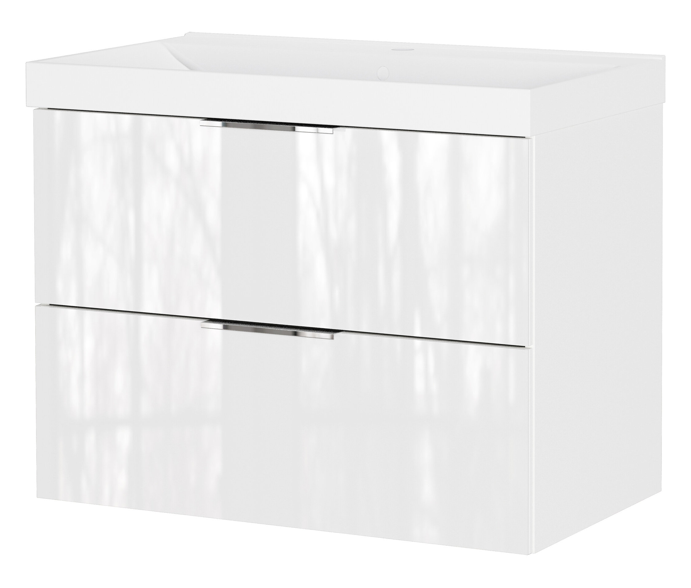 Tchibo - Waschtisch »Celano« mit Becken - 81x46x65cm - weiß - - Holzwerkstoffe / Glas