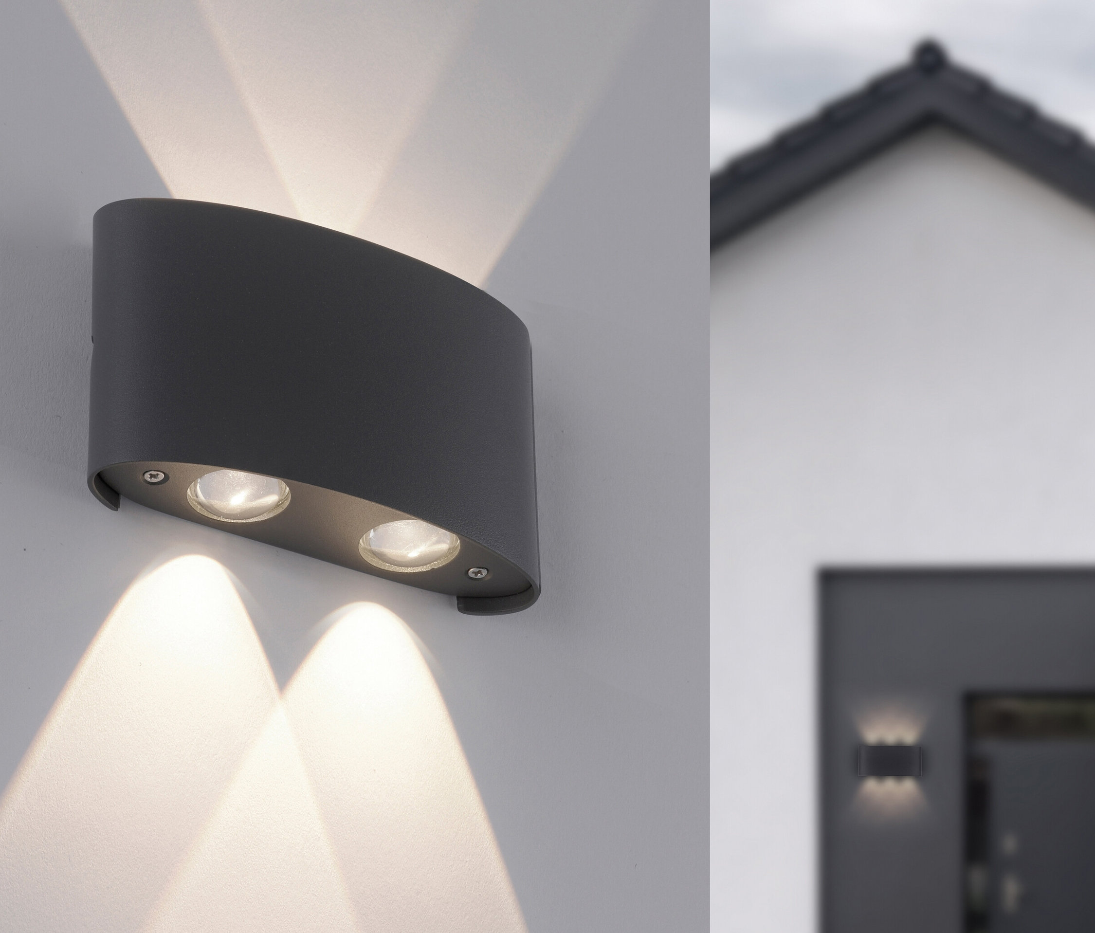 Thumbnail - Paul Neuhaus LED-Outdoor-Wandleuchte »Carlo« - 13x3,7x8cm - transparent - Aluminium / Kunststoff