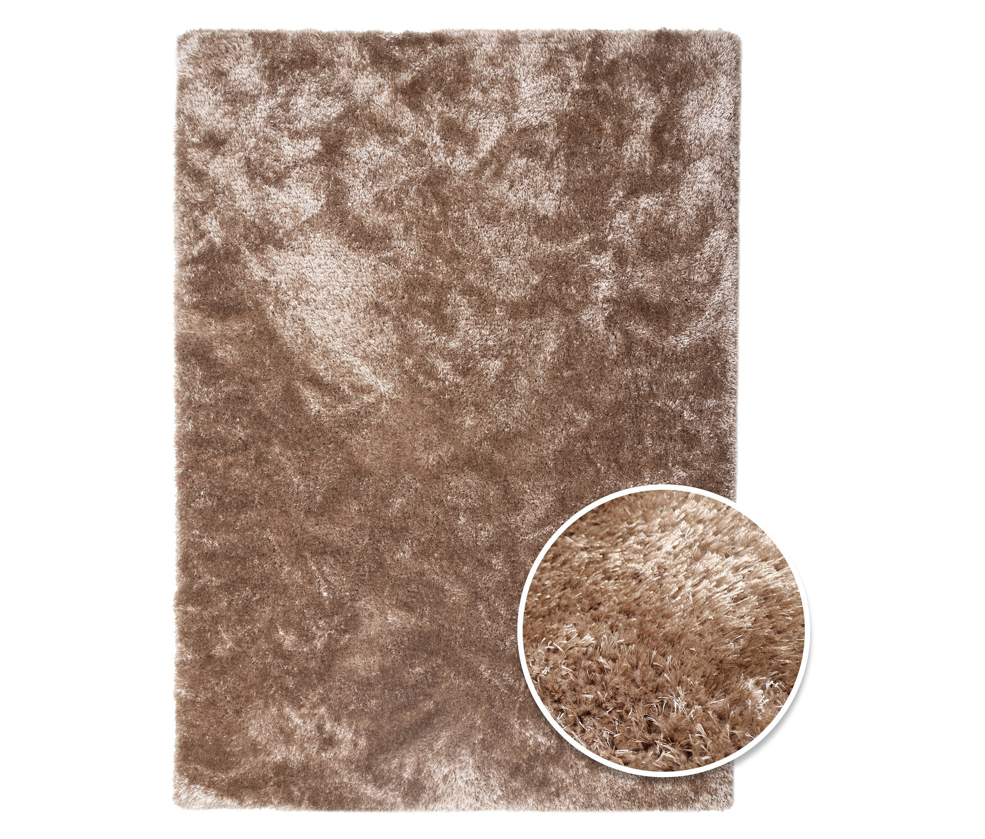 Teppich »Silky« - hellbraun - hellbraun