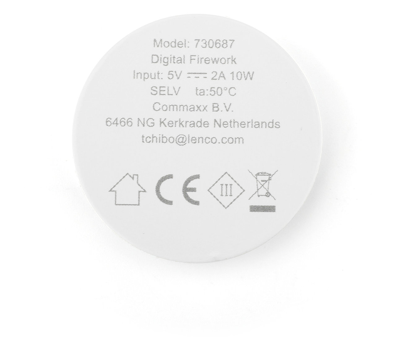 Informationen zum Feuerwerksleuchte-Modell 730687, digitales Feuerwerk.