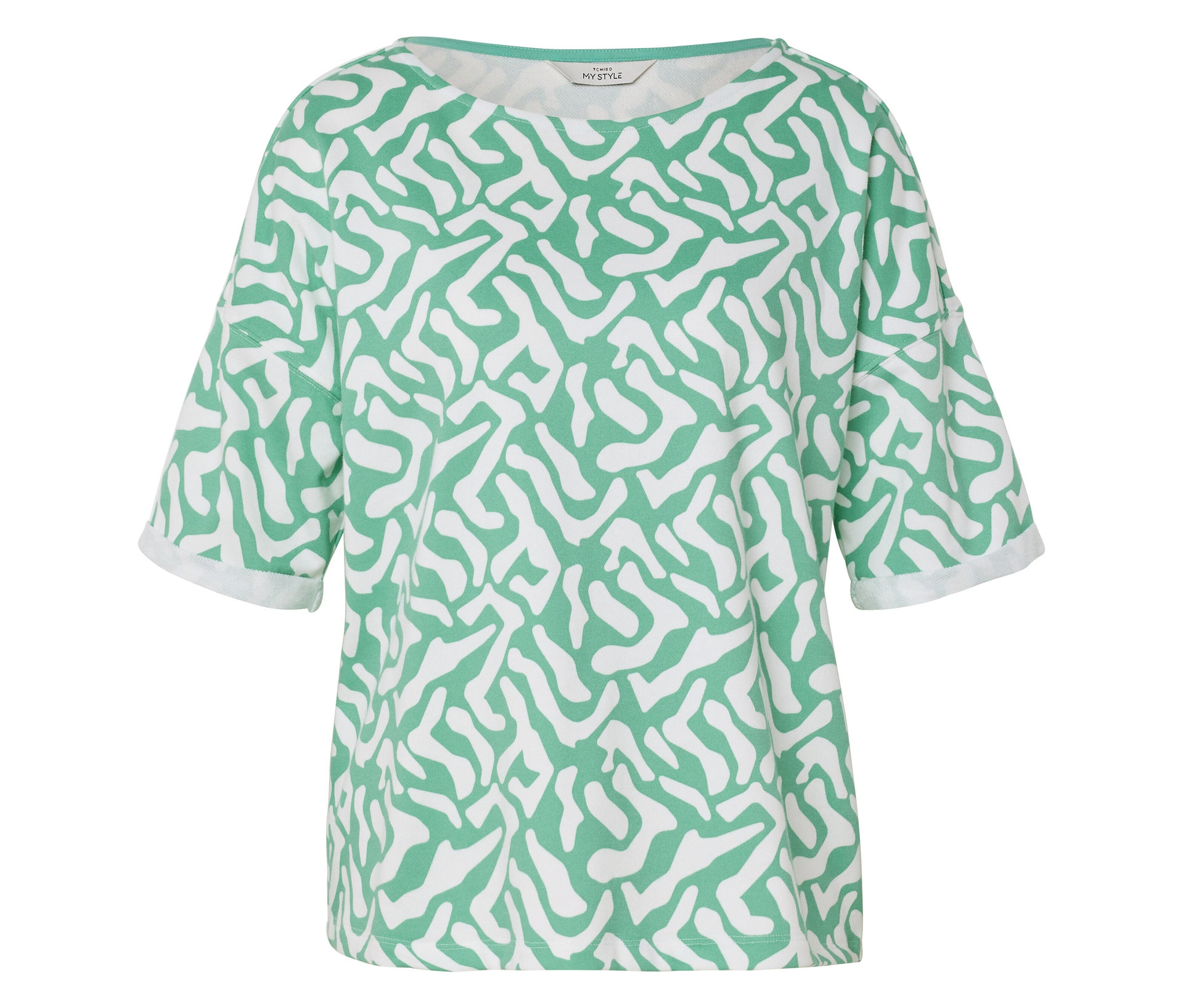 Bedrucktes Sweatshirt - Damen - Gr. XL - creme/print - creme