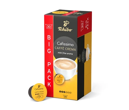 Packung Cafissimo Caffè Crema mild mit 30 Kapseln.