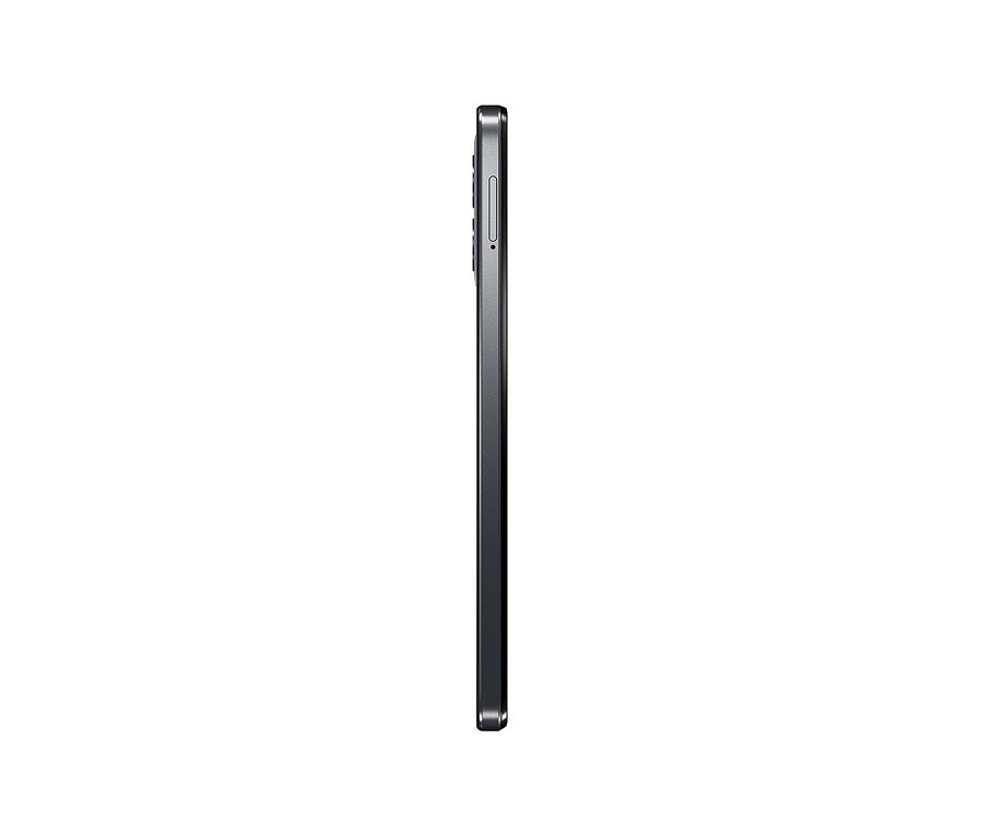Seitenansicht eines schwarzen Motorola moto g34 5G.
