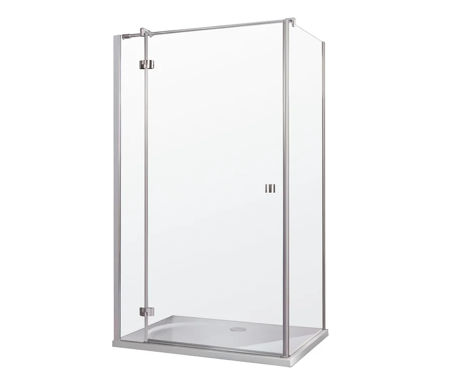 Breuer®-Dusche »Espira« – Drehtür mit Festteil und Seitenwand, Türanschlag links, 80 x 80 und 90 x 90 cm.