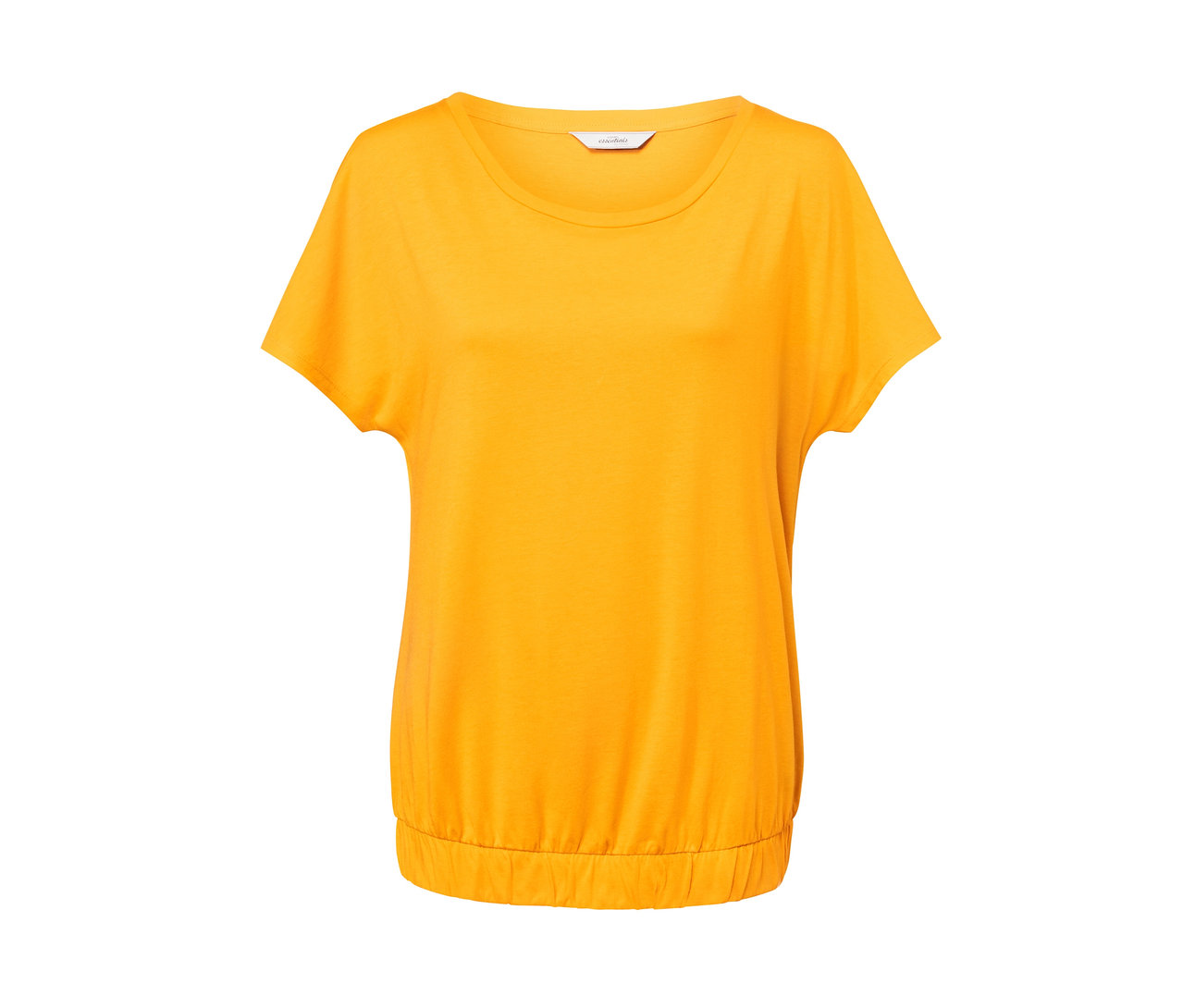 Gelbes Kurzarmshirt.