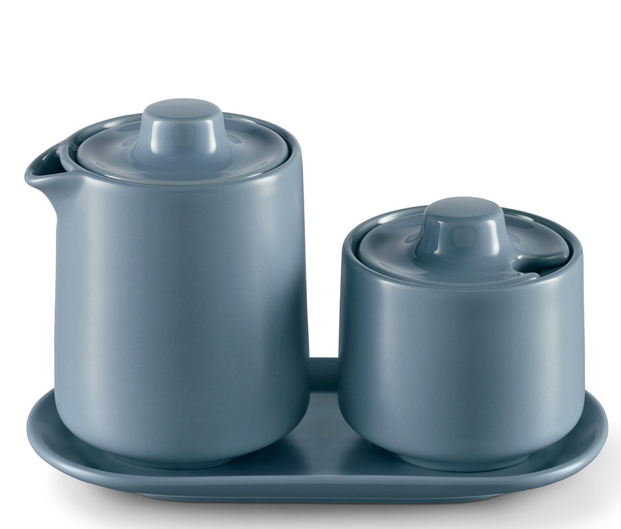 Milch- und Zuckerset, blau