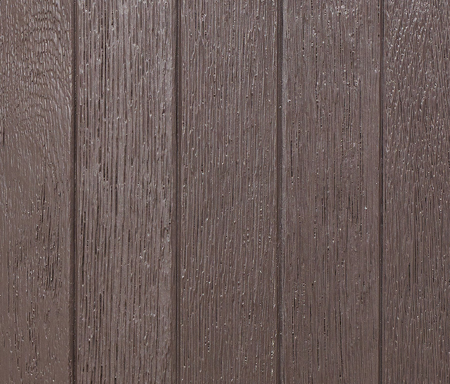 Detailaufnahme einer braunen Regentonne »TIMBER« von Garantia (ca. 230 l).