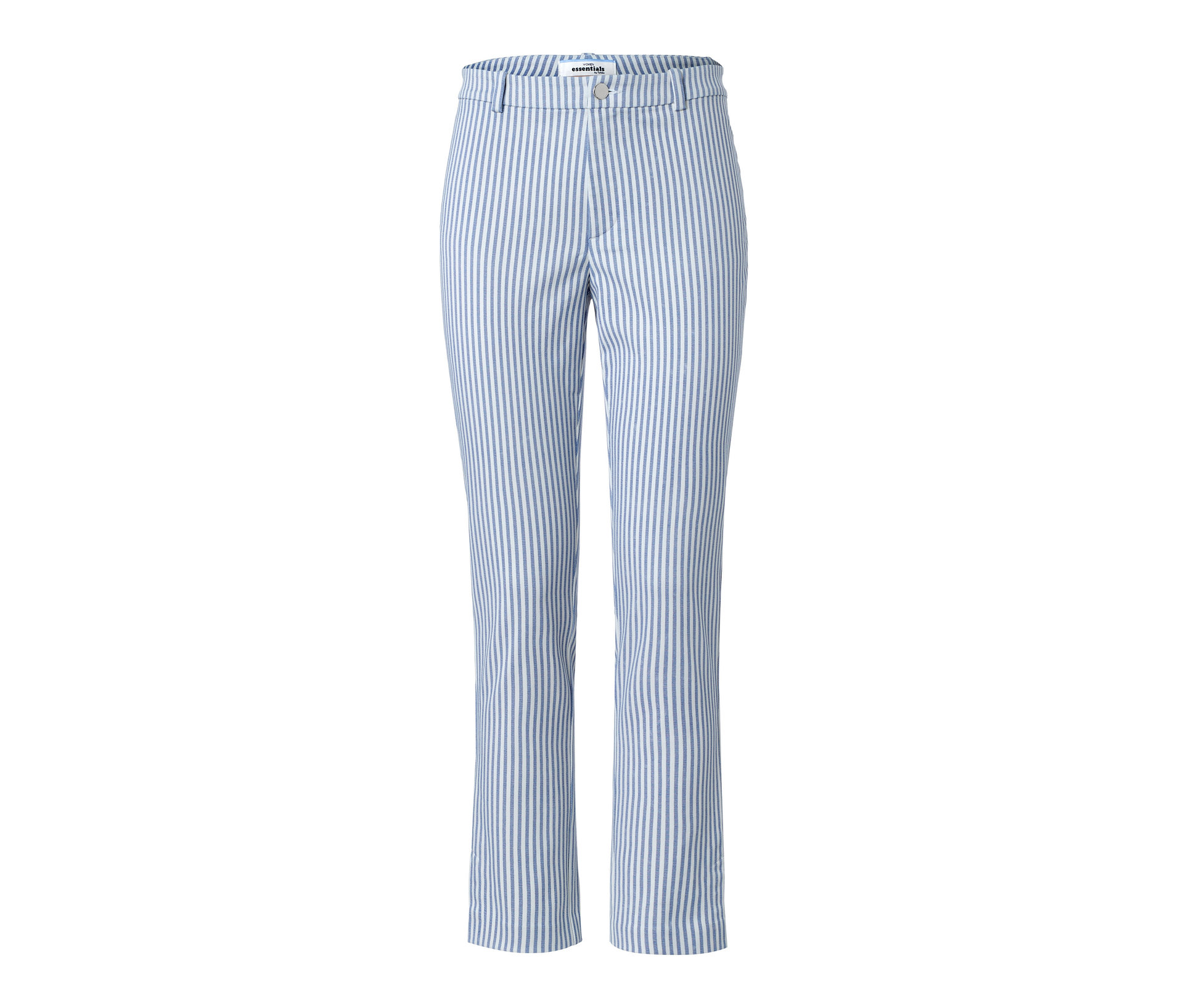 Gestreifte Stretchhose - Damen - Gr. 36 - weiß/gestreift - weiß
