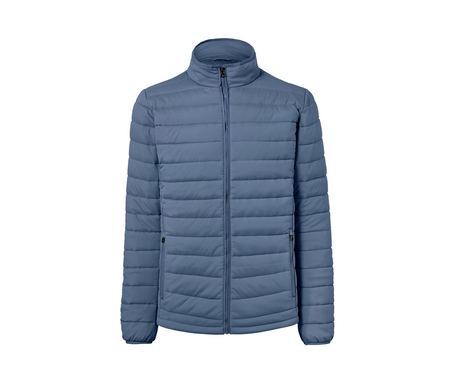 Blaue Steppjacke.