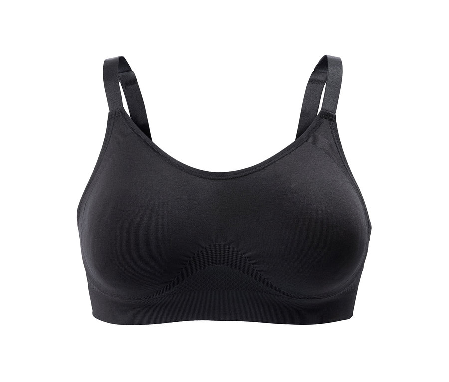 Schwarzer Seamless-Sport-BH.