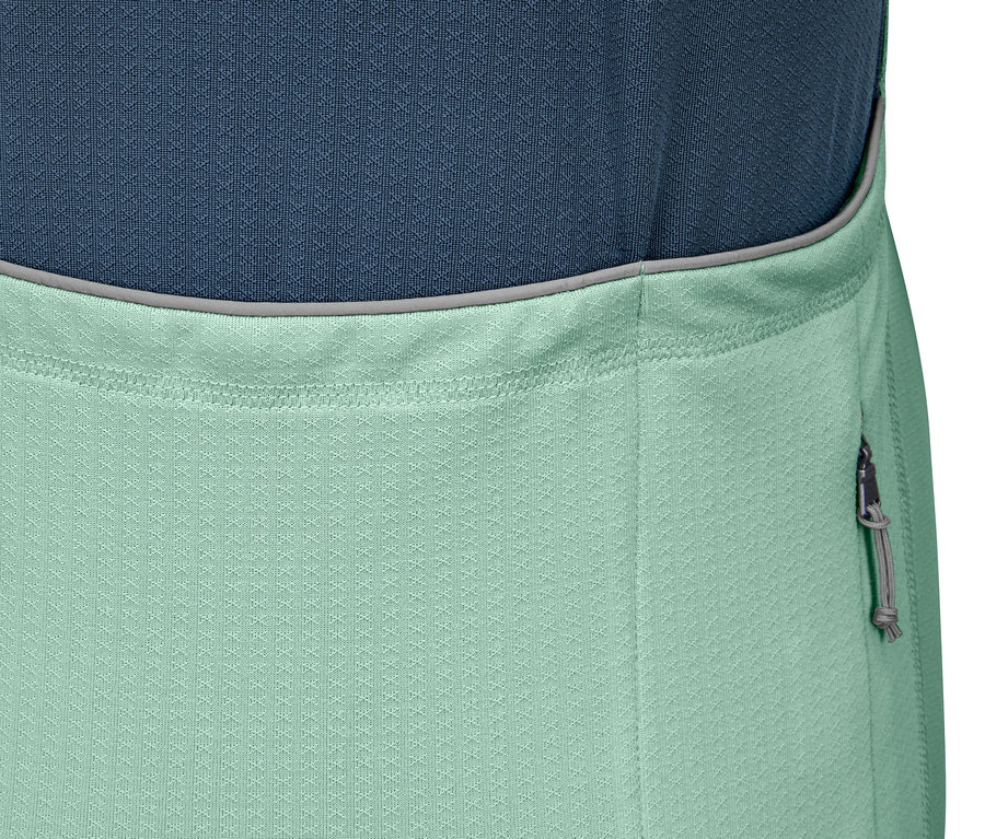 Detailaufnahme eines Fahrrad-Trikots.